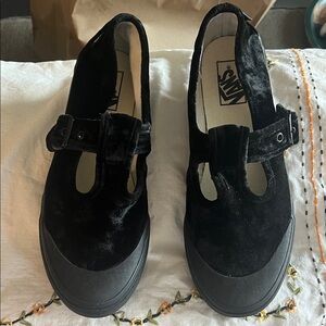 Vans velvet t strap shoes